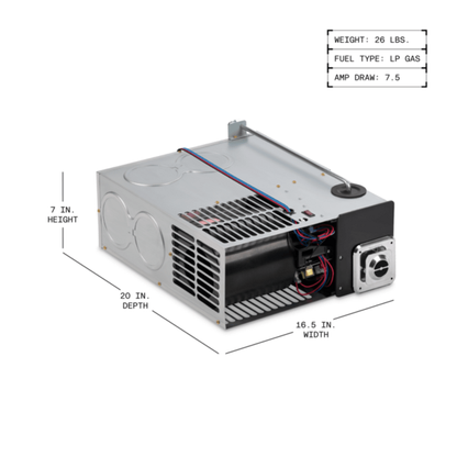 Dometic™ DFMDH25121 RV Furnace – 25,000 BTU – LP Gas – Bottom Discharge – 12V DC
