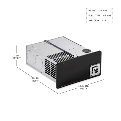 Dometic™ DFMDH25111 RV Furnace – 25,000 BTU – LP Gas – Bottom Discharge – 12V DC